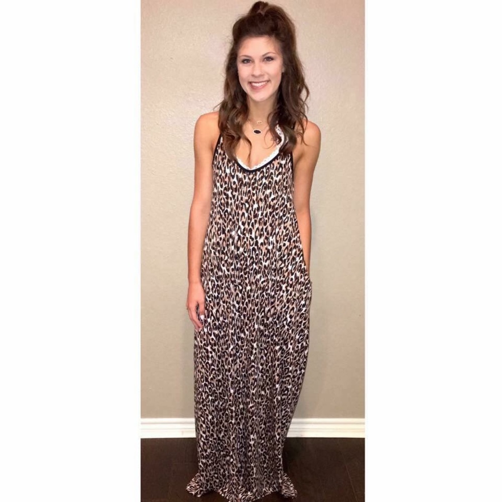 Oversized leopard maxi.